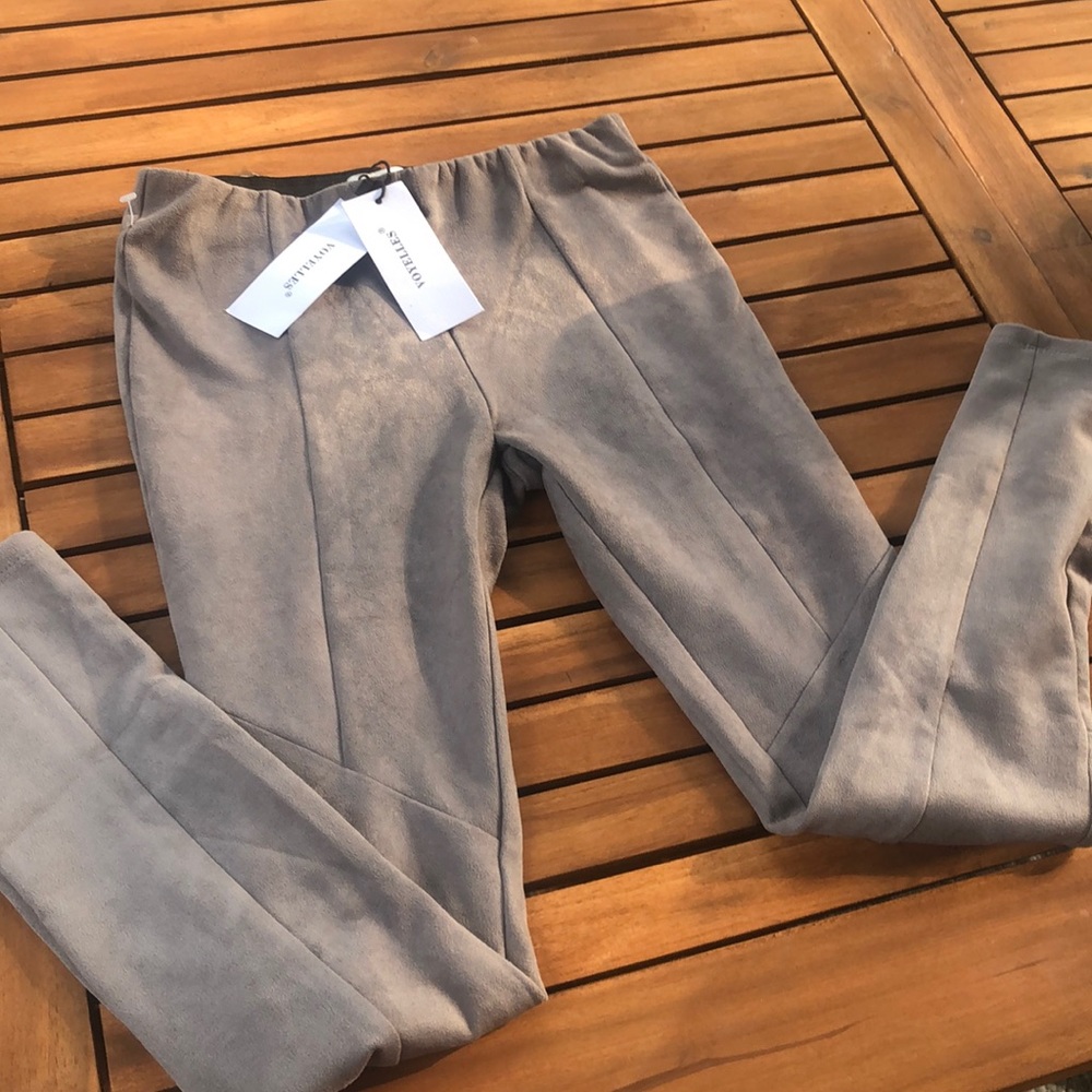 Ultra suede moto type legging